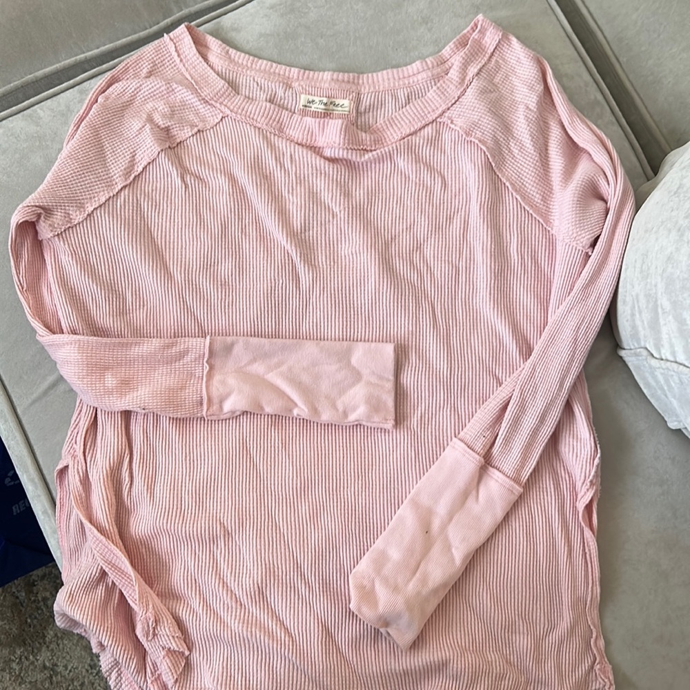 Free people off the shoulder pink tunic